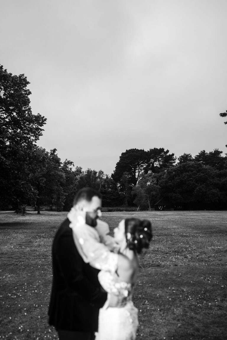 adam and devon on their wedding day at inglewood manor house