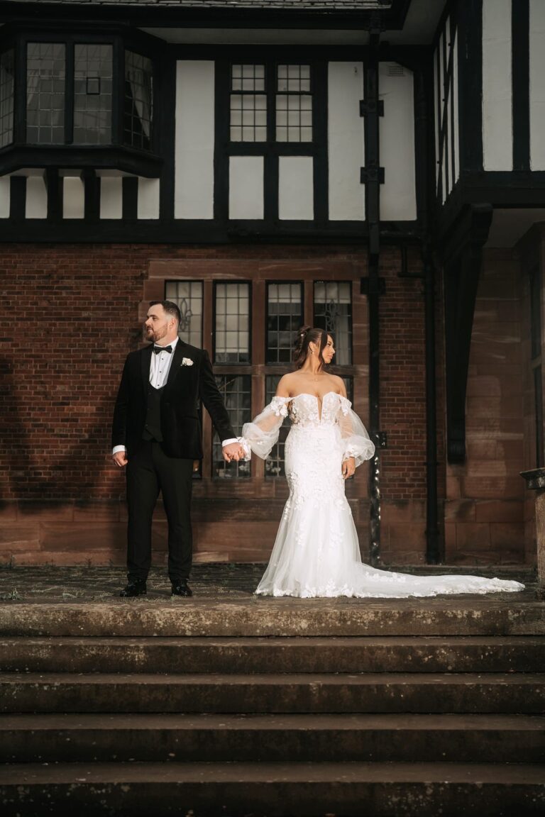 bride and groom ending their special day at inglewood manor house wedding venue