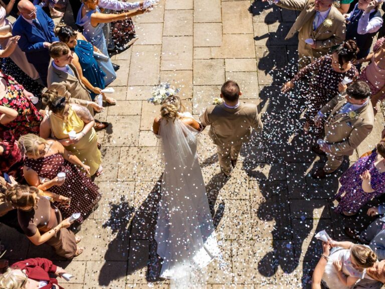 Confetti celebration at Inglewood Manor